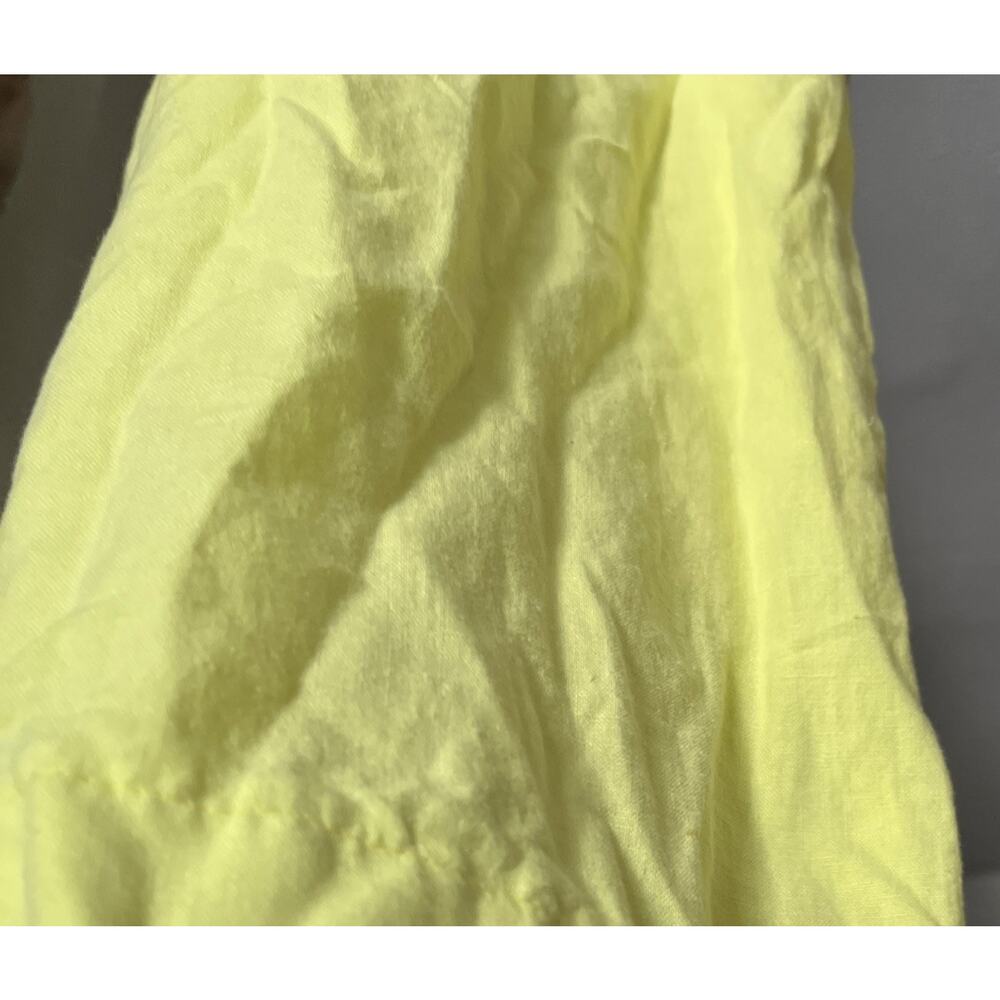 Ilana Kohn Jumpsuit XXS Tennis Ball Yellow Linen Cotton Wide Leg Made USA - Picture 10 of 11